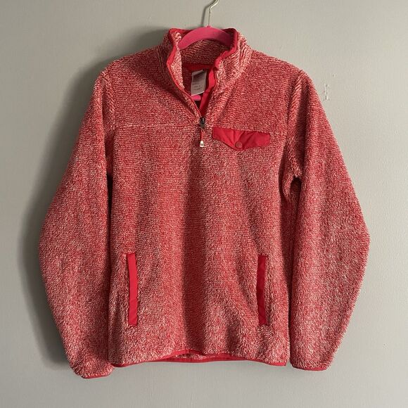 Cinch Sweaters - Cinch Pullover Sweater Small Women’s Red White Fuzzy Comfortable